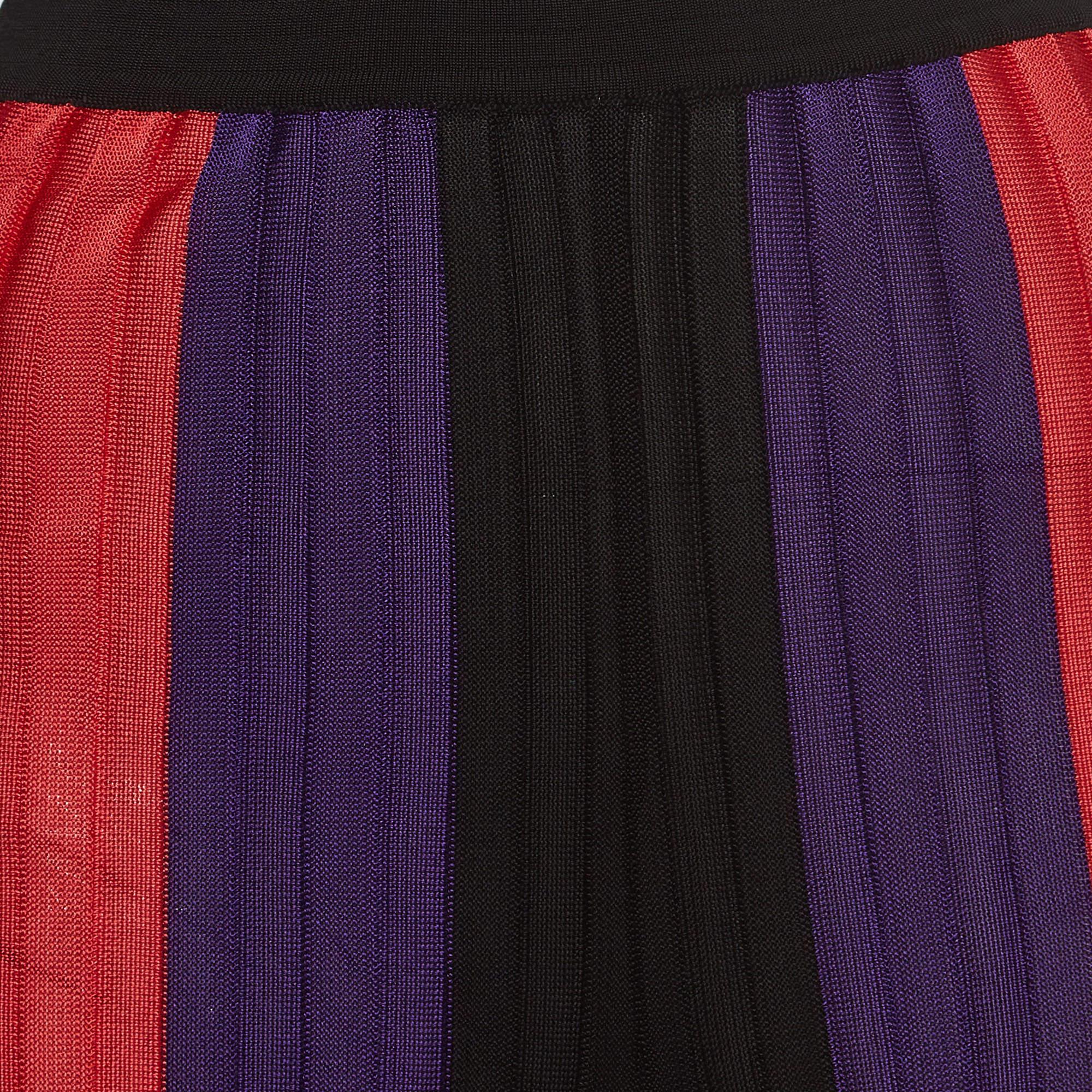 Balmain Multicolor Patterned Knit Elasticated Waist Pants S In Good Condition For Sale In Dubai, Al Qouz 2