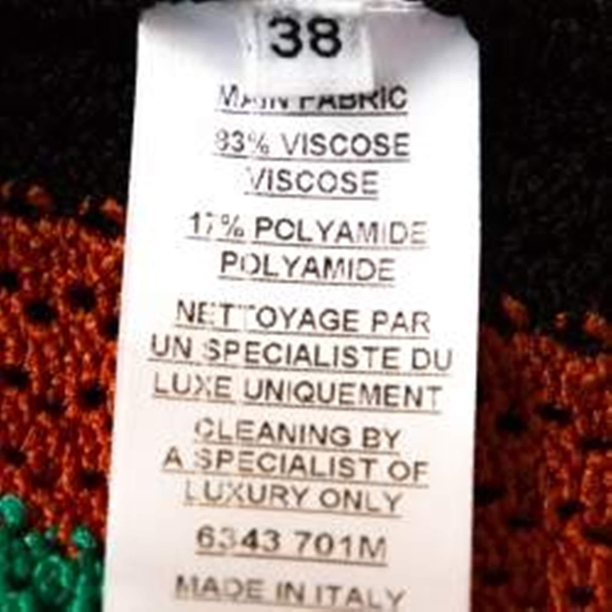 Balmain Multicolor Stripe Open Knit Belted Cardigan M In Excellent Condition In Dubai, Al Qouz 2