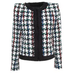 Balmain - Giacca senza colletto in tweed multicolore M.