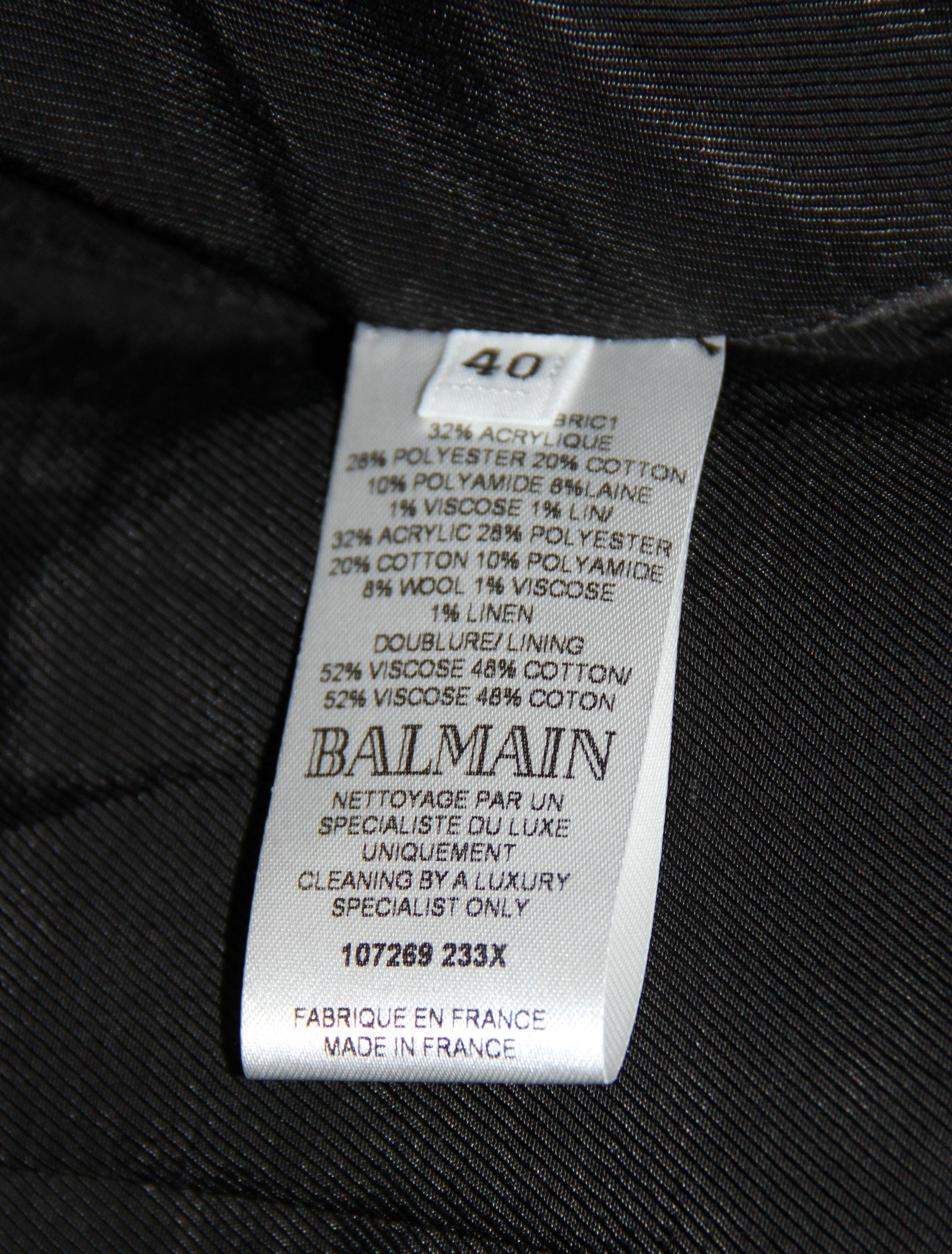 Balmain Multicolored Tartan Tweed Blazer 1
