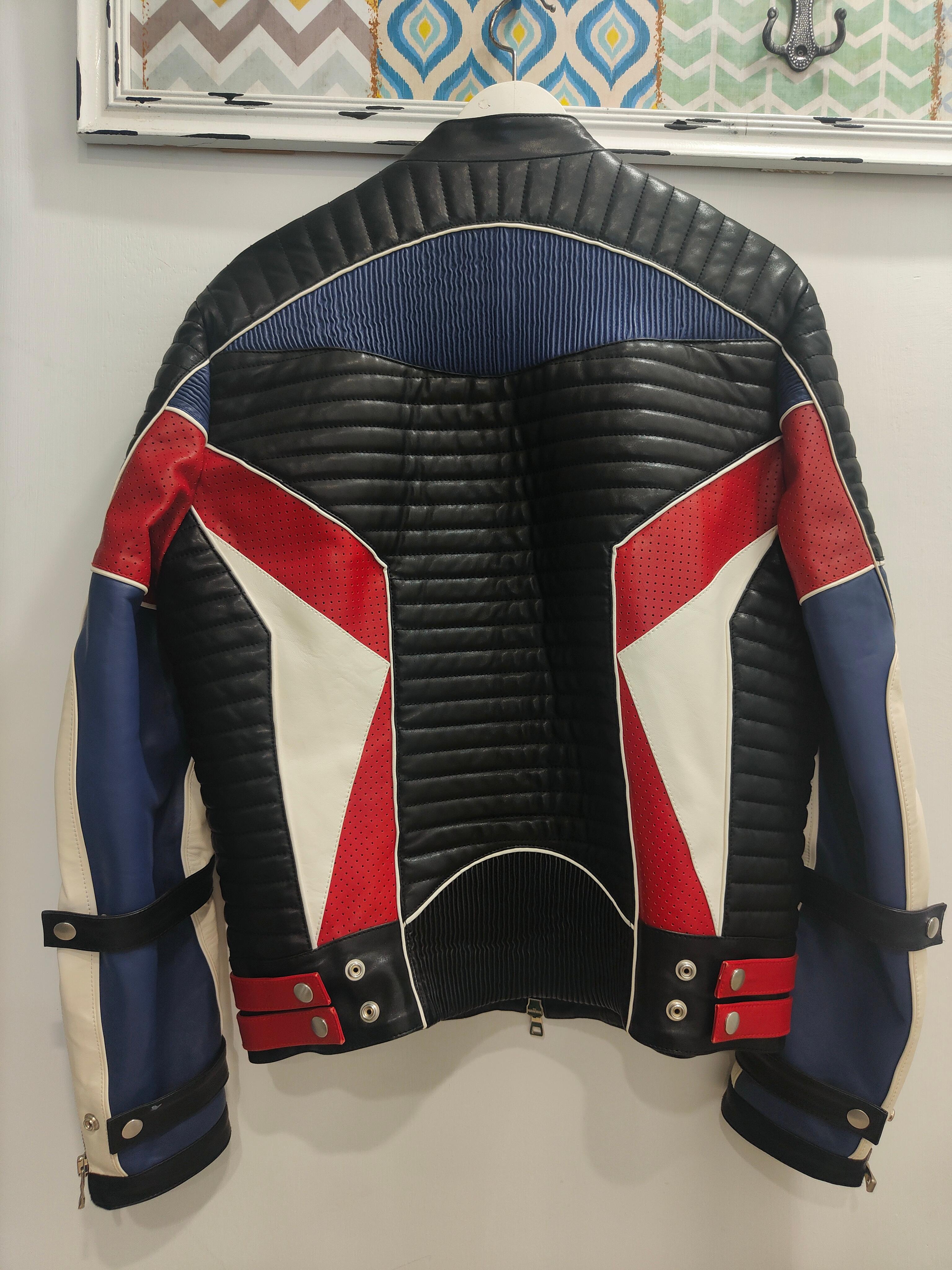 Balmain multicoloured leather jacket NWOT For Sale 3