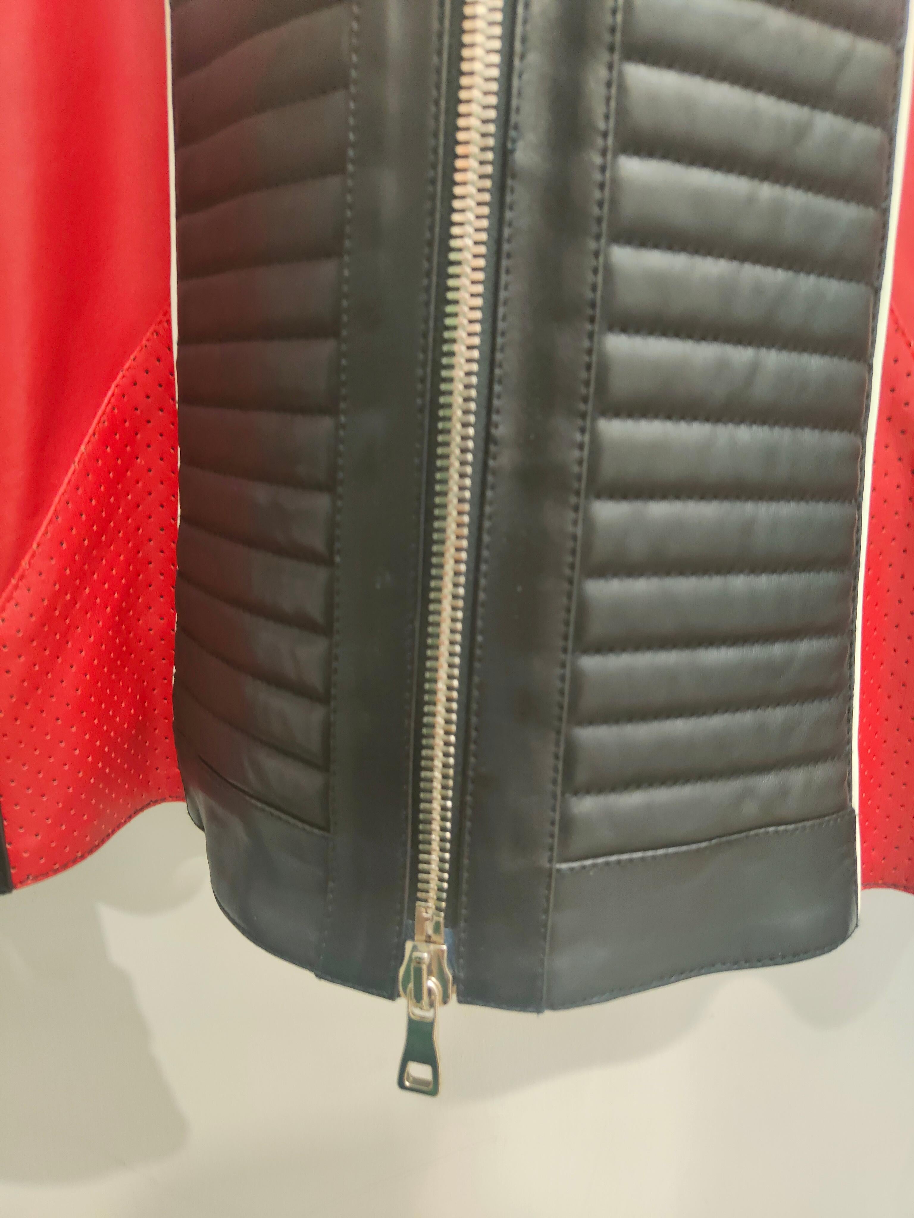 Balmain multicoloured leather jacket NWOT For Sale 8