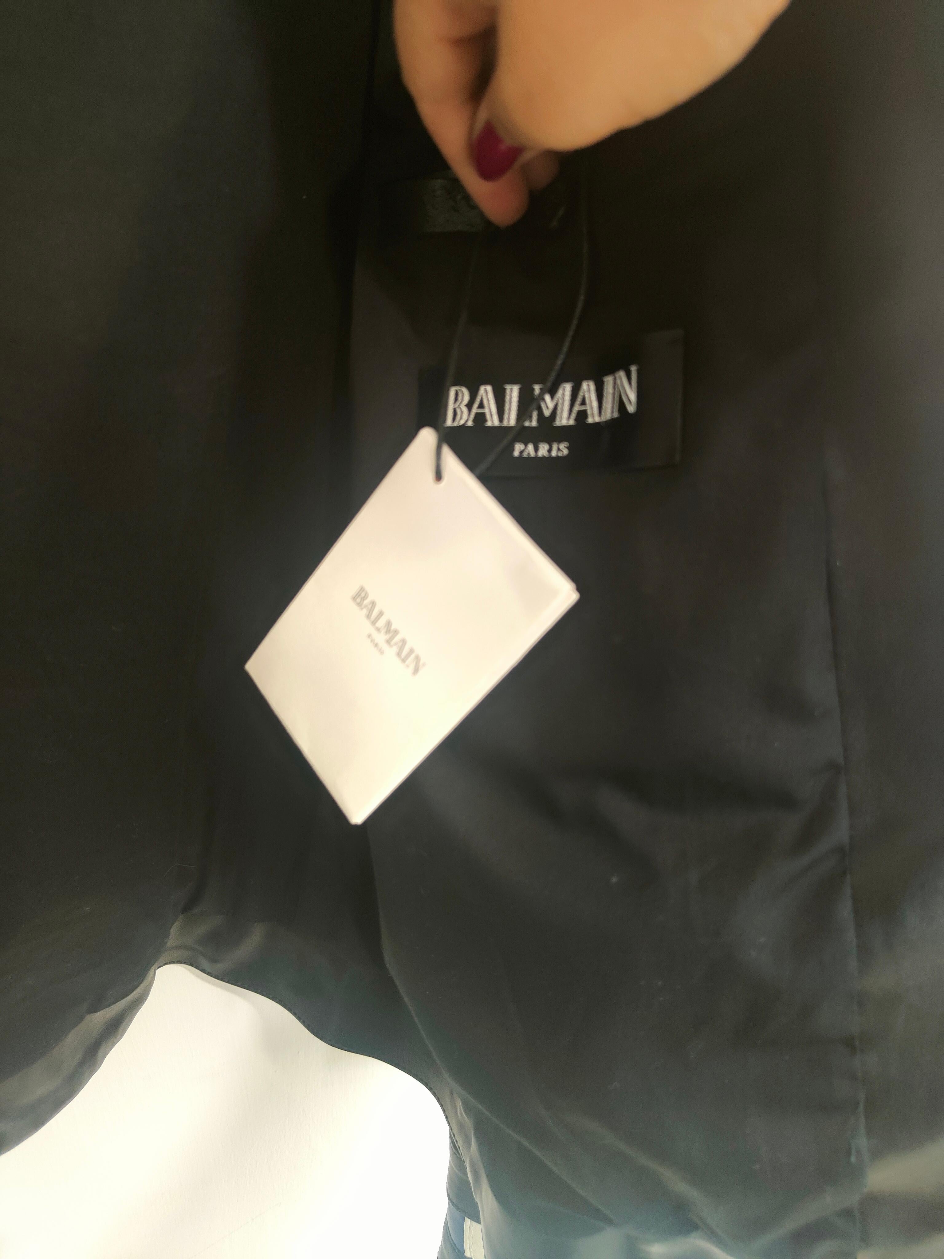 Veste en cuir multicolore Balmain, Neuve avec étiquette Neuf - En vente à Capri, IT