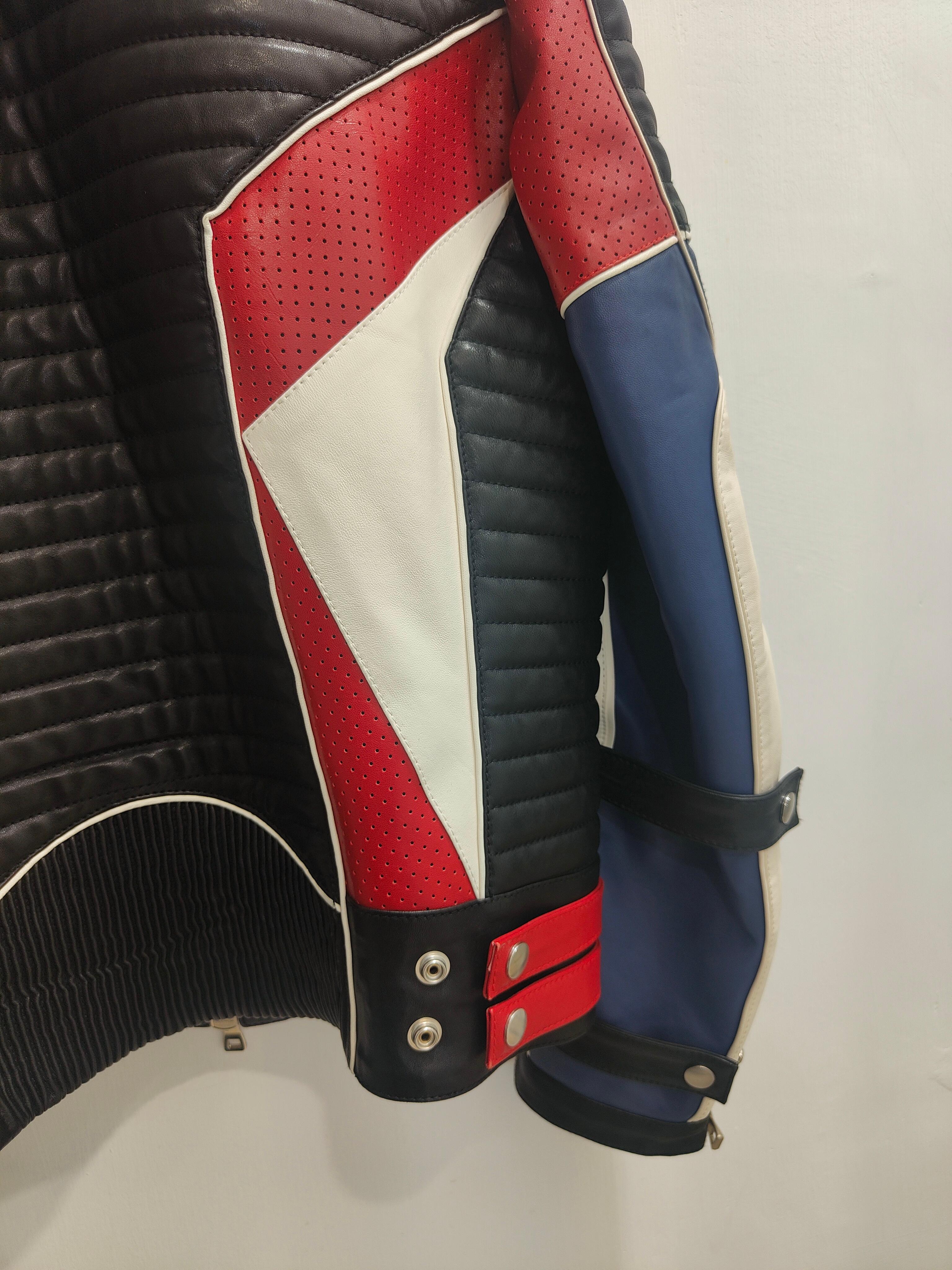 Veste en cuir multicolore Balmain, Neuve avec étiquette Pour hommes en vente