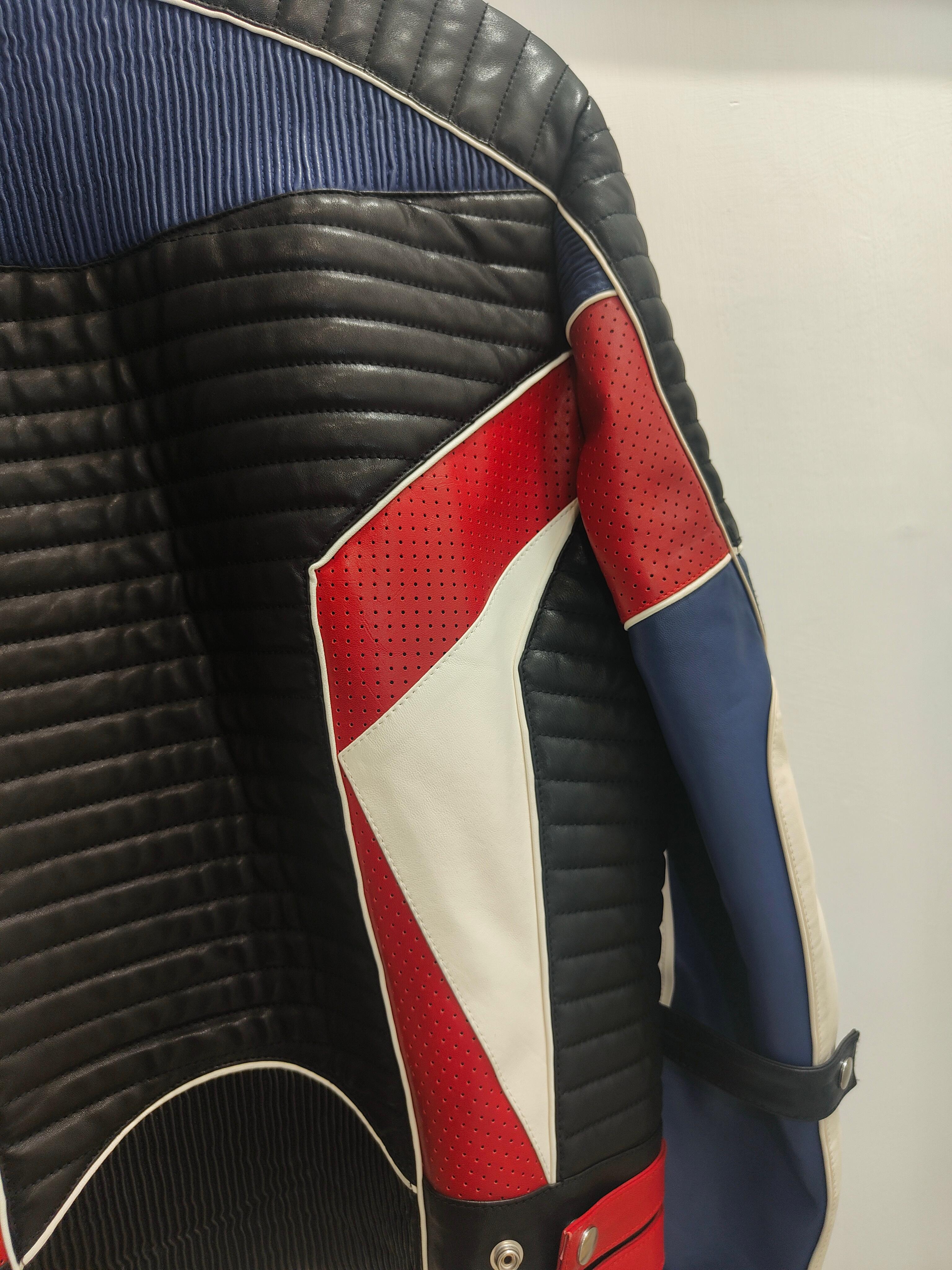 Balmain multicoloured leather jacket NWOT In New Condition For Sale In Capri, IT