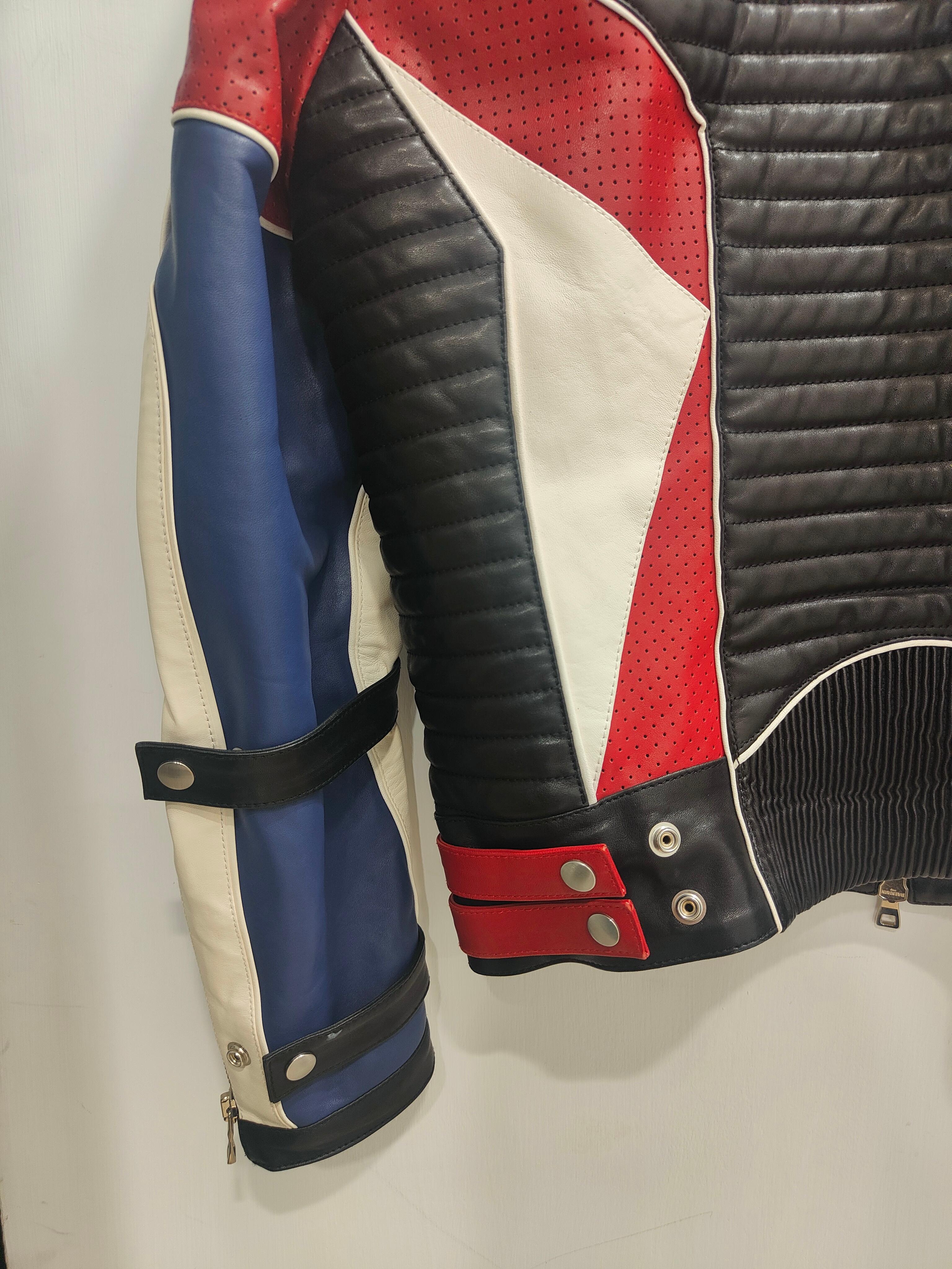 Balmain multicoloured leather jacket NWOT For Sale 2