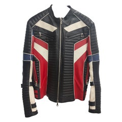 Balmain multicoloured leather jacket NWOT