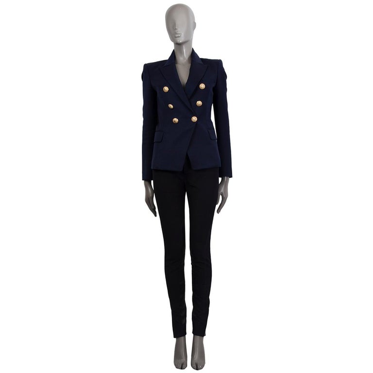 Blazer Femme Balmain Noir En Laine - Taille L/XL - Occasion Très Bon état - Style élégant