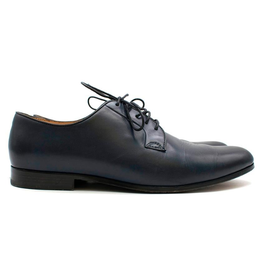 Balmain Marineblaue klassische Oxford-Schuhe aus Leder - Größe EU 44 (Schwarz) im Angebot