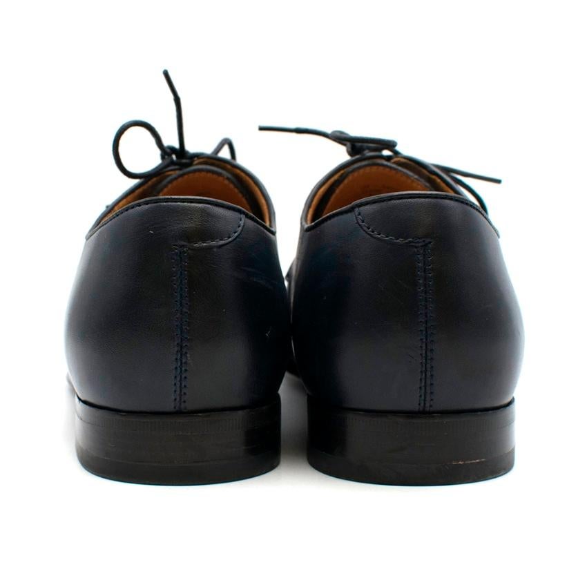 Balmain Marineblaue klassische Oxford-Schuhe aus Leder - Größe EU 44 im Zustand „Hervorragend“ im Angebot in London, GB