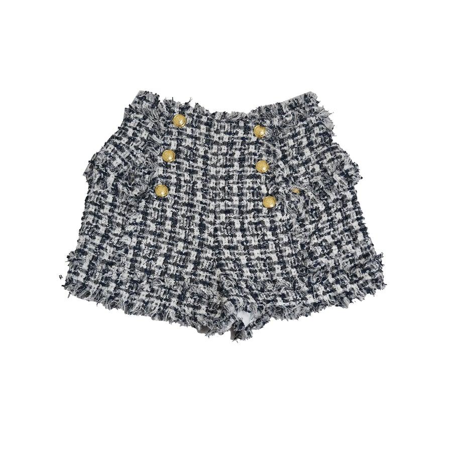 balmain tweed shorts