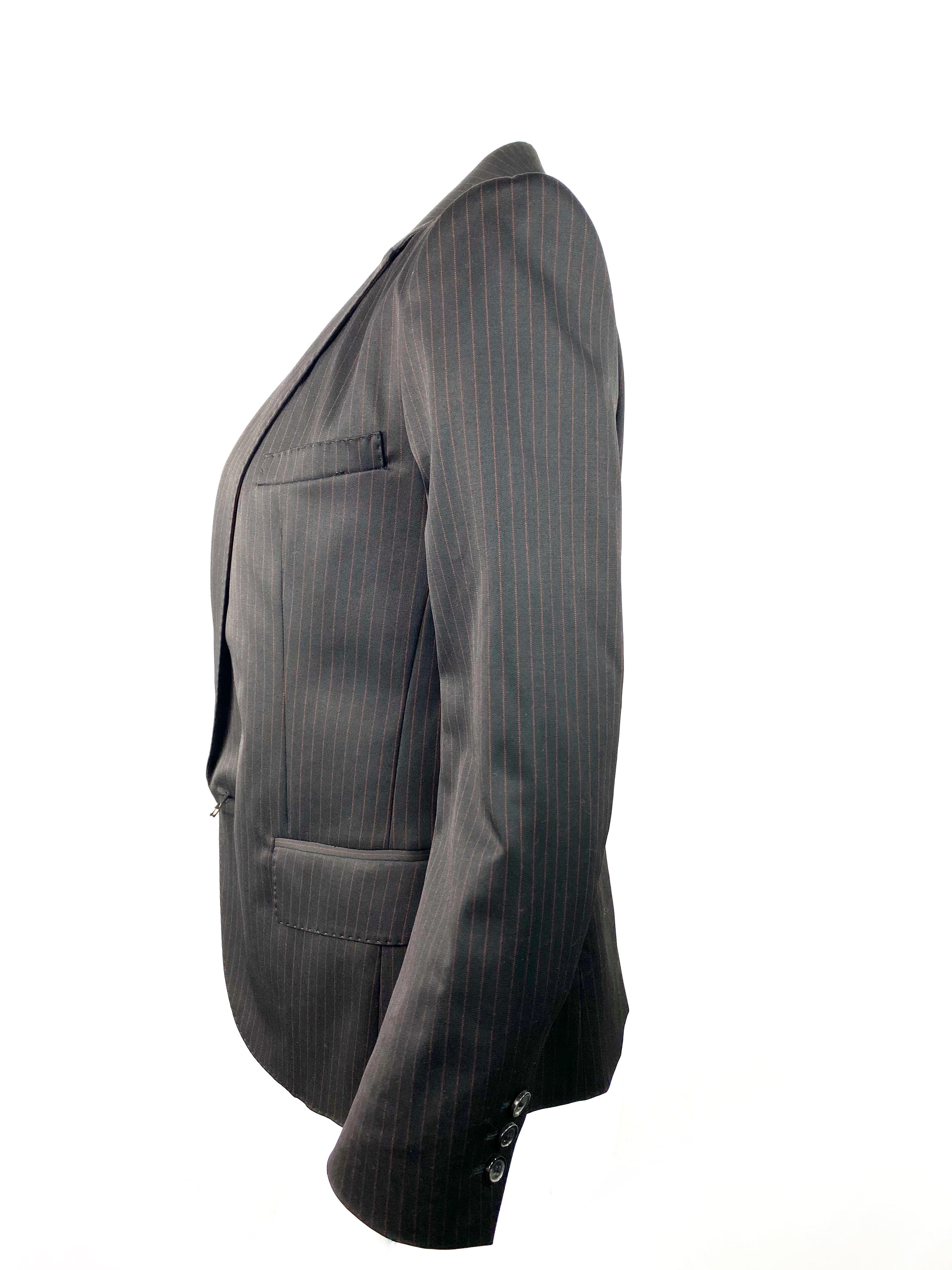 Balmain Paris Black Tuxedo Blazer Jacket Size 40 In Excellent Condition For Sale In Beverly Hills, CA