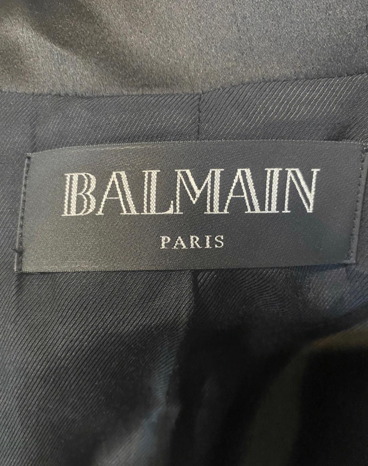 Women's or Men's Balmain Paris elegant black Jacket For Sale