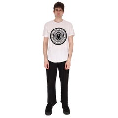 Balmain Paris Flocked Coin Logo Cotton T-Shirt