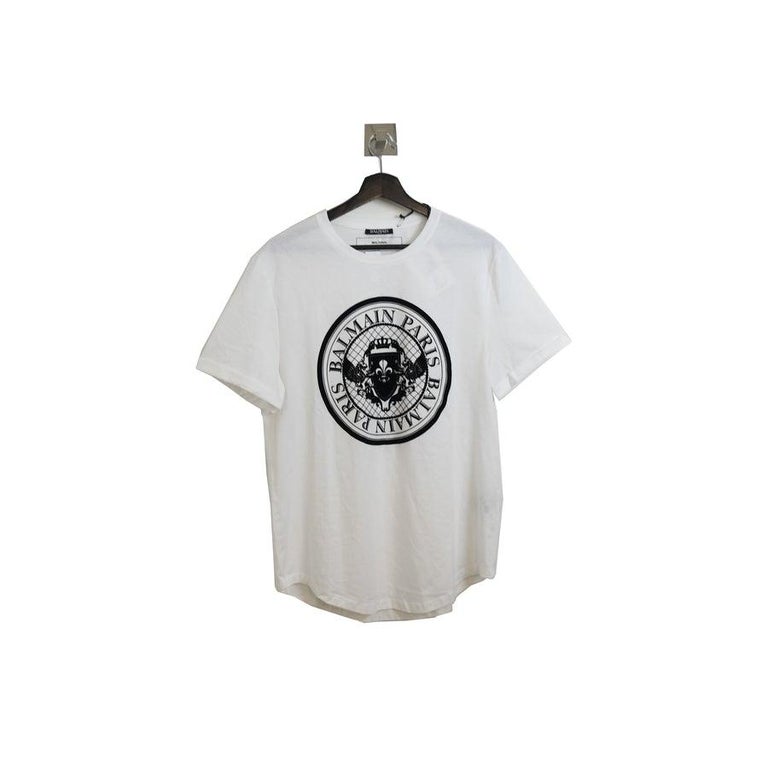Balmain Seal T-Shirt White For Sale at 1stDibs | paris t shirt, white t shirt, balmain paris shirt
