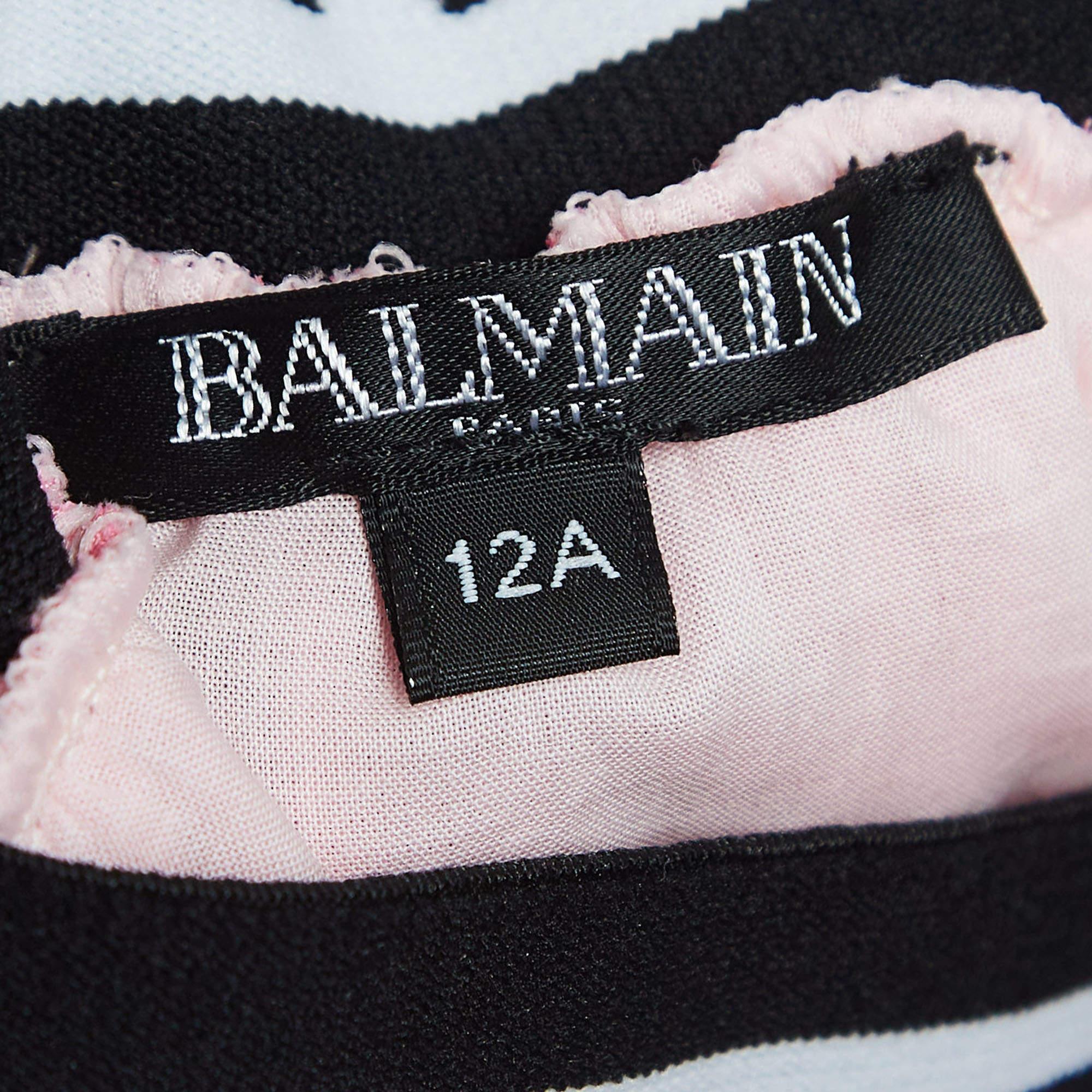 Women's or Men's Balmain Pink Glitter Tulle Tiered Skirt (12 Yrs) For Sale