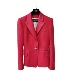 Balmain Pink Golden Buttons Single Breasted Red Jacket Blazer 