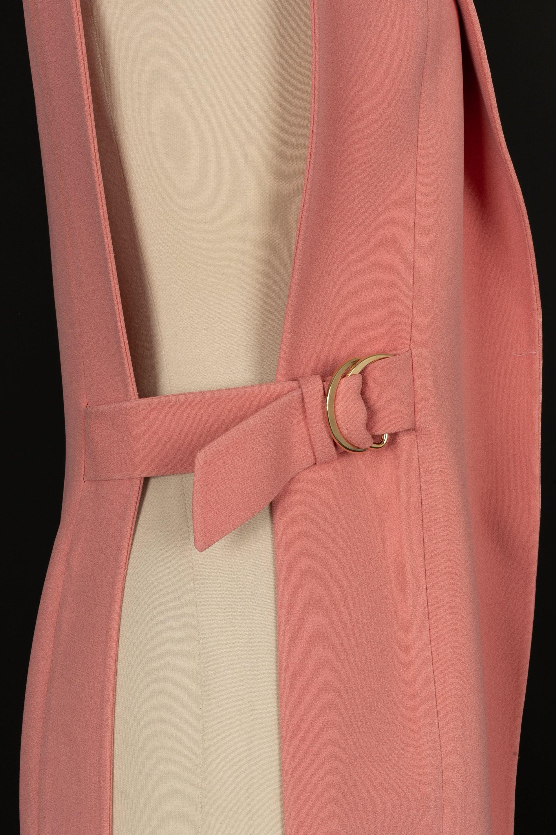 Balmain Pink Long Cardigan from a Défilé For Sale 1