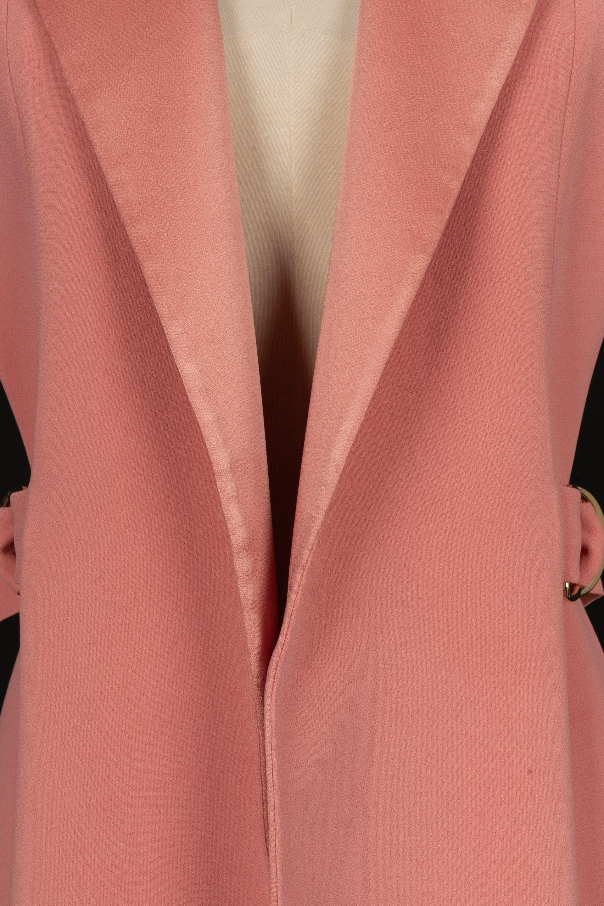  Cardigan long rose de Balmain d'après un défilé Pour femmes 