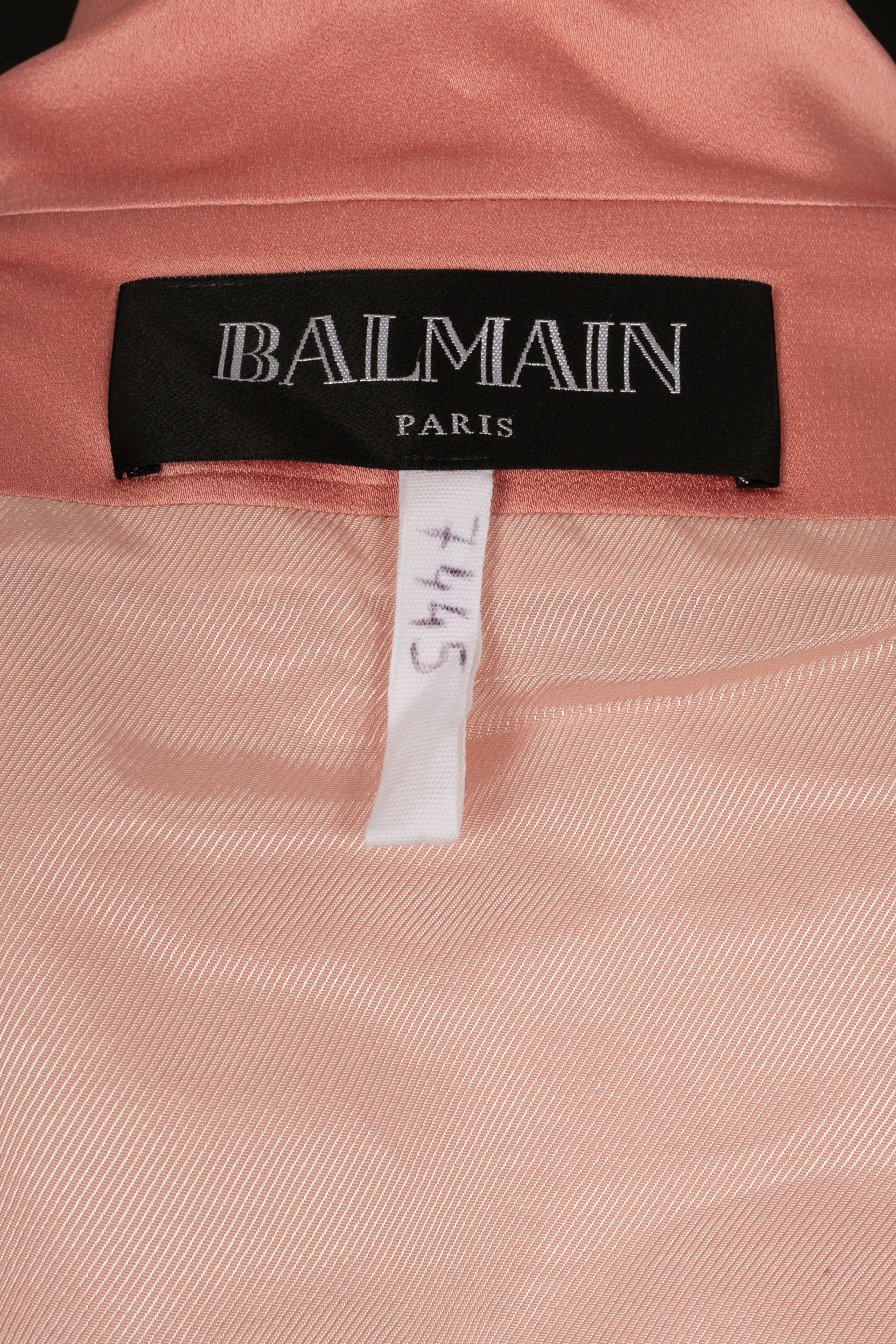 Balmain Pink Long Cardigan from a Défilé For Sale 3