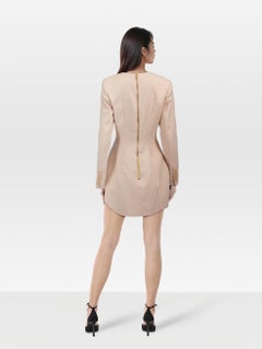 Balmain Pink Wool Blazer Dress Size L