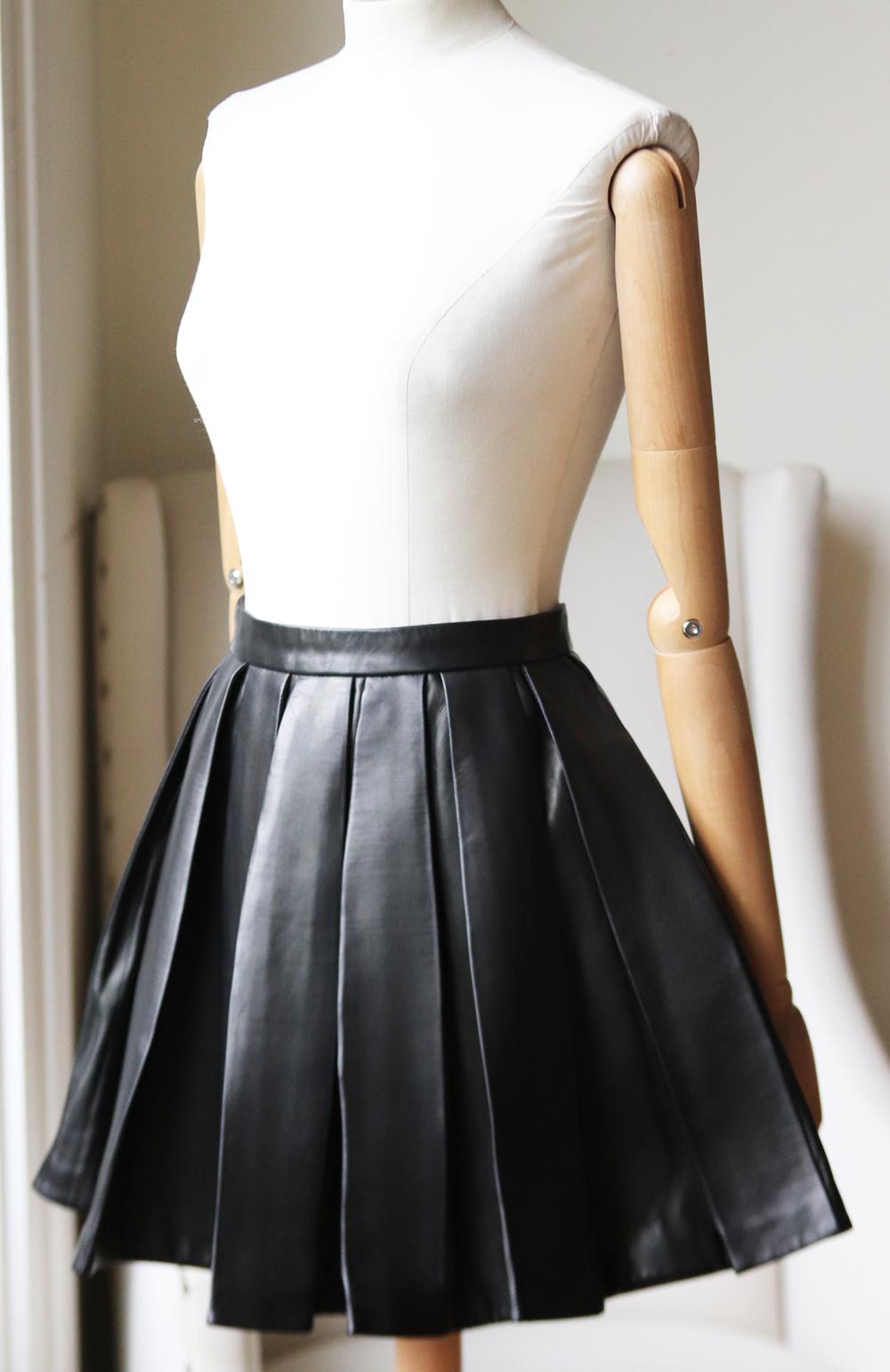 balmain pleated skirts