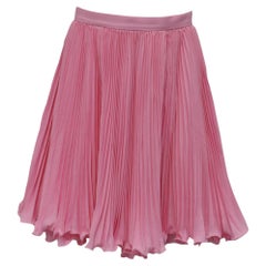 Mini-jupe plissée à volants Balmain en polyester rose