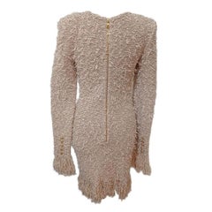 Balmain Powder Pink Frings Dress FR36/ IT40