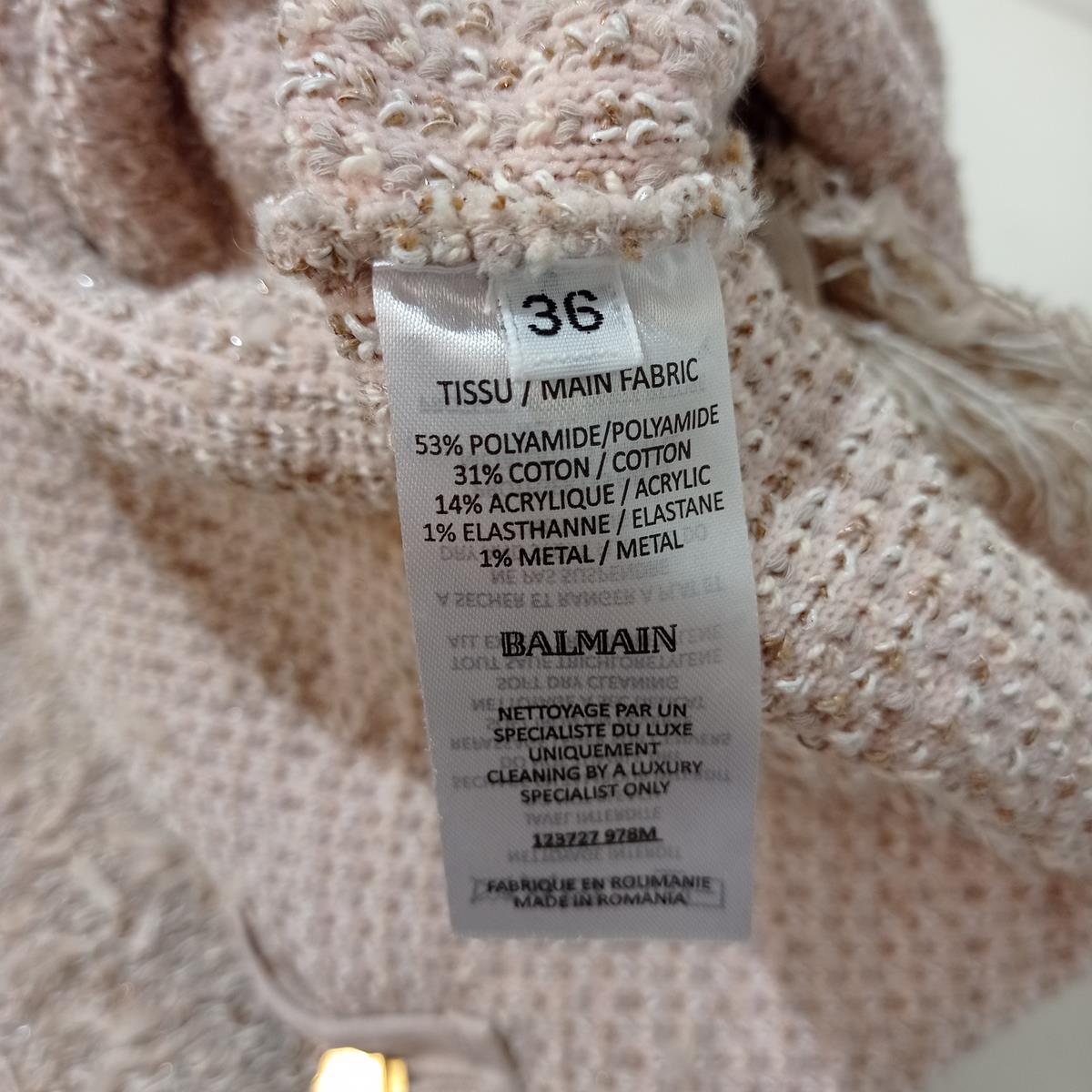 Balmain Powder Pink Frings Dress FR36/ IT40 1