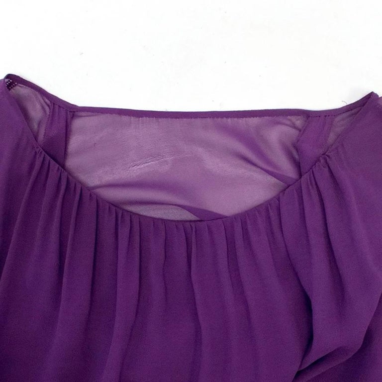 Balmain Purple Embellished Silk Dress Size 38 at 1stDibs | purple ...