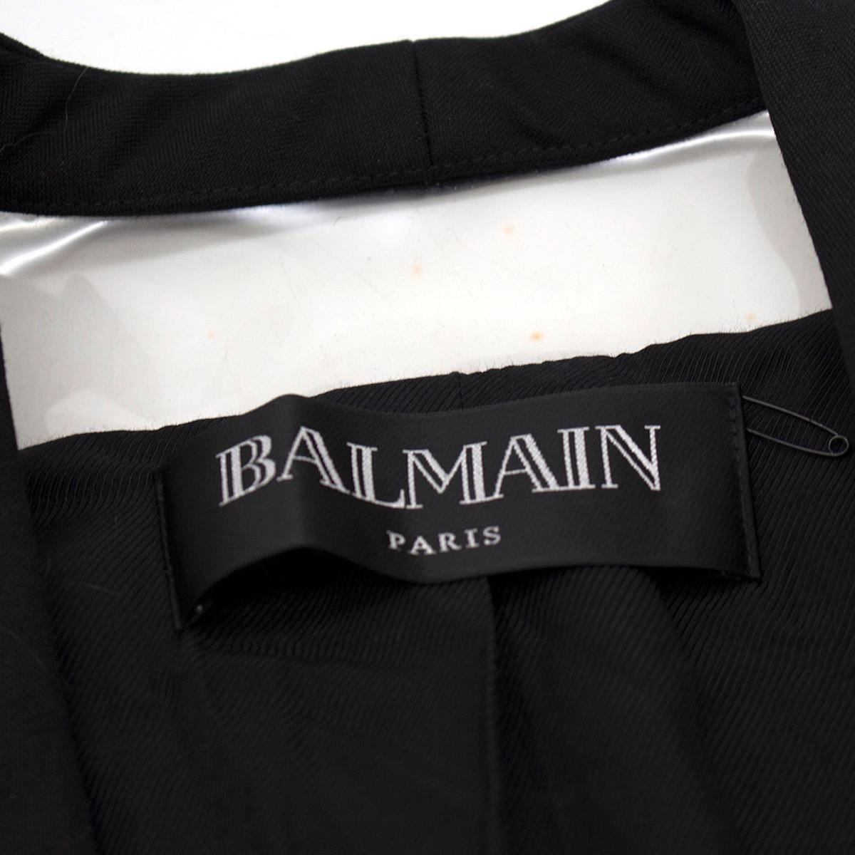 Women's Balmain PVC-insert Wool Blazer FR 36