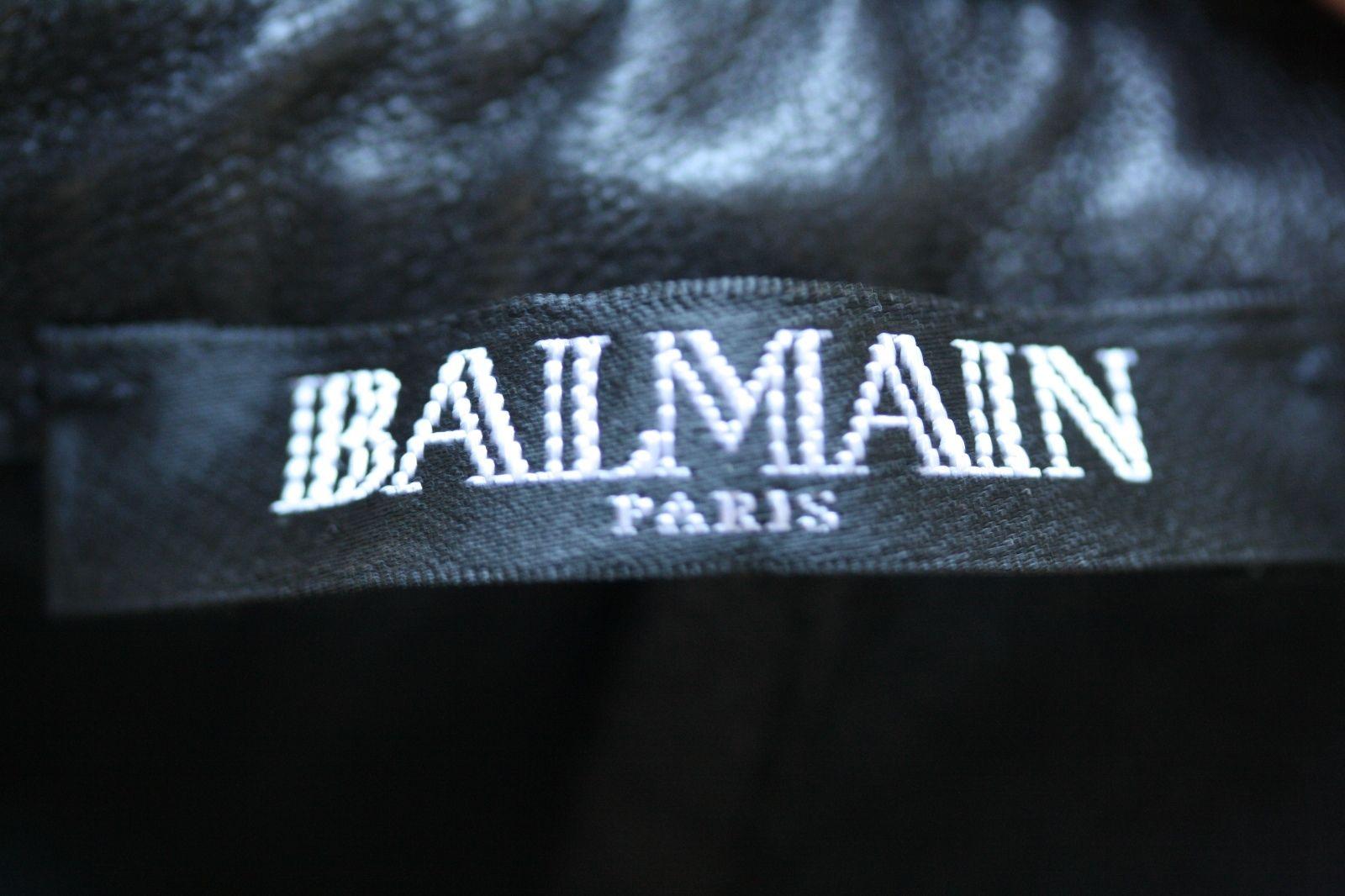balmain leather pants
