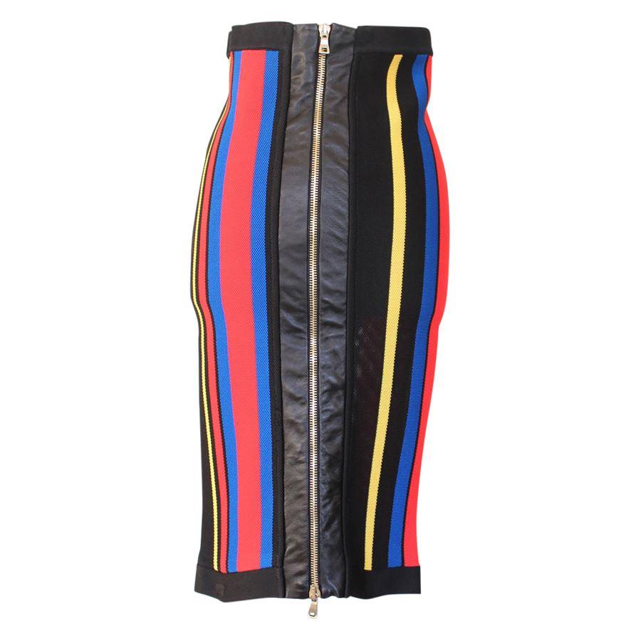 Fantastic skirt by Balmain
Viscose 
Rainbow coloured
Zip on the back
Total length cm 71 (27.9 inches)
Waist cm 36 (14.17 inches)
Worldwide express shipping included in the price !
