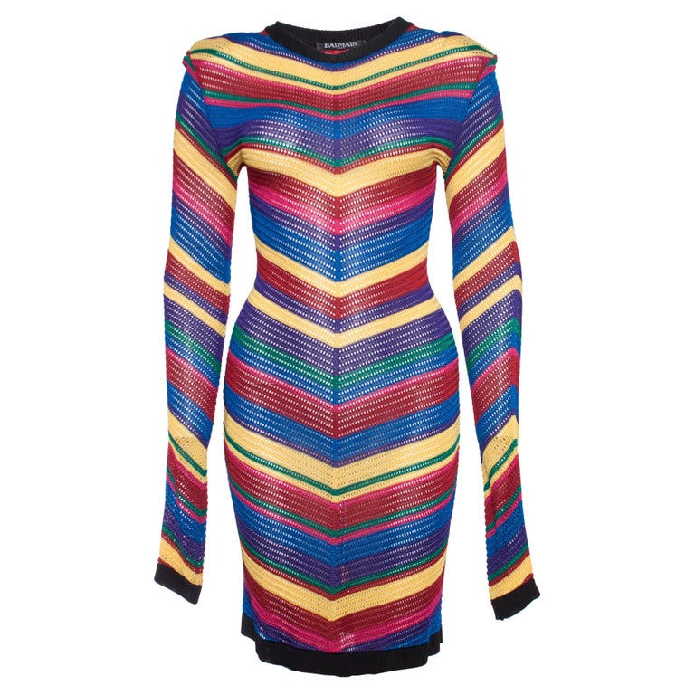 rainbow knit dress Rainbow Wishes Cotton Knitted Maxi Dress