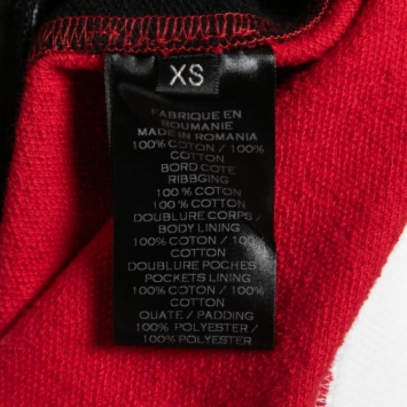 Balmain Sweat en coton matelassé rouge XS Pour hommes en vente