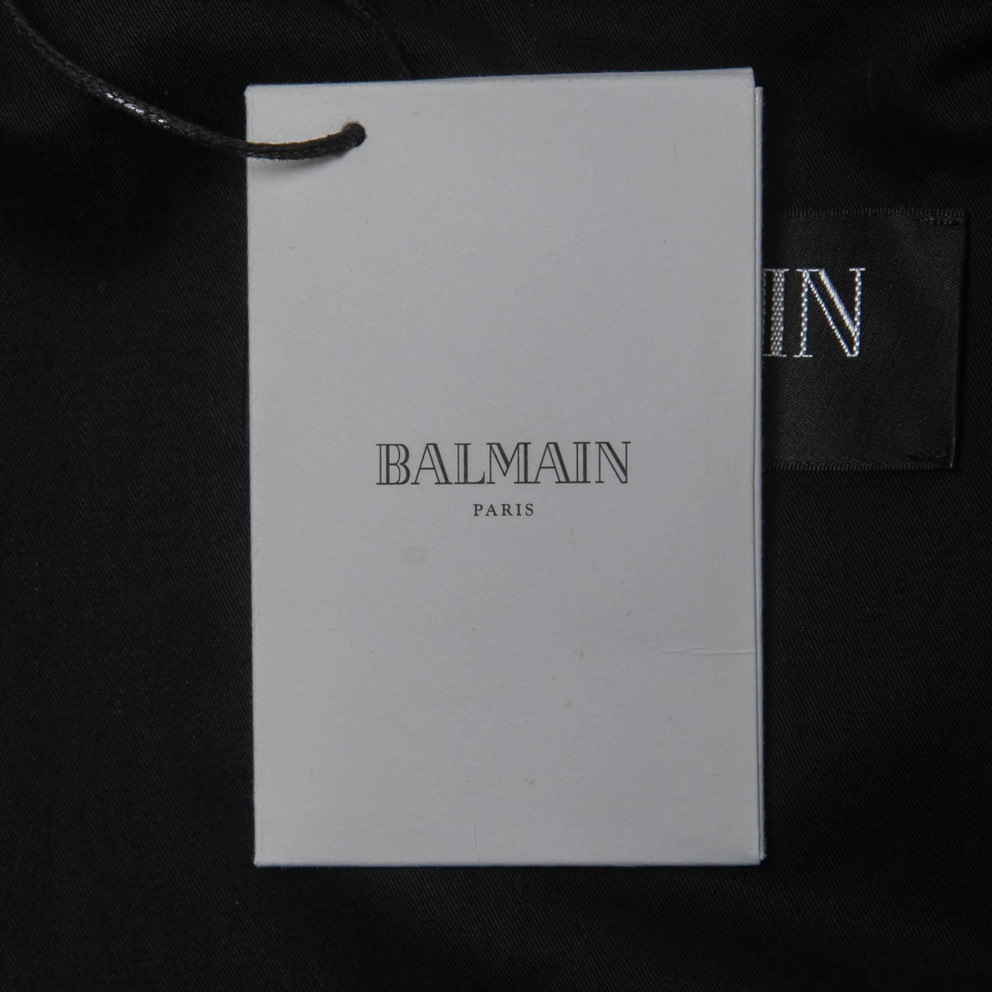 Balmain Red Distressed Leather Moto Biker Jacket L 2