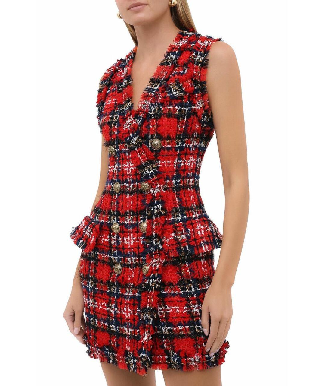 BALMAIN


Red tweed dress

Back zip closure 

Sleeveless 



Size 36 or US 4



Made in Madagascar

Pre-owned in excellent condition

 100% authentic guarantee 

       PLEASE VISIT OUR STORE FOR MORE GREAT ITEMS 
(OS)
