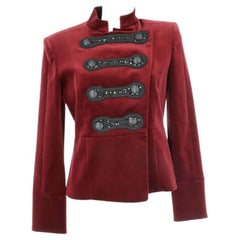 Balmain Red Velvet Jacket