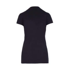 BALMAIN Rhinestone& Crystal Fringe Black Cotton Shirt FR38 US4-6