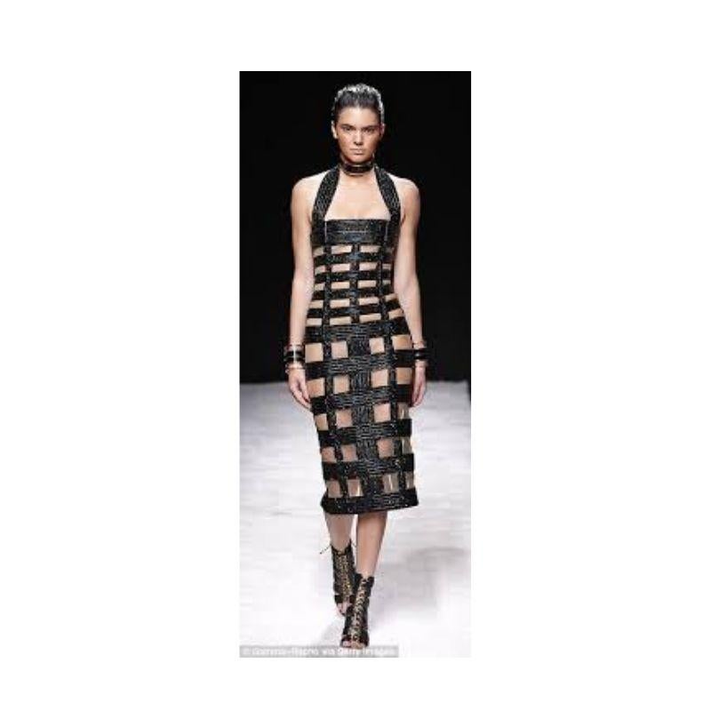 Balmain S/S 2015 Beaded Windowpane Dress NWT (Sz: 36 Fr) For Sale 5