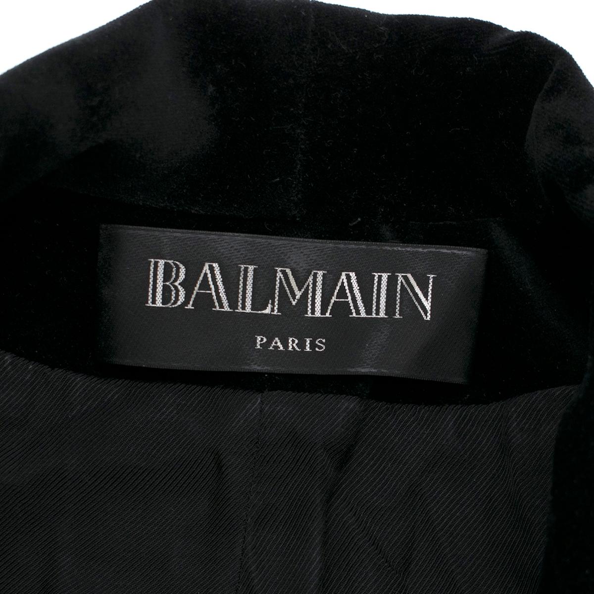 Balmain Shawl-lapel Double-breasted Velvet Blazer 40 (IT) In Excellent Condition For Sale In London, GB