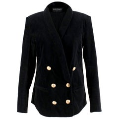 Balmain Shawl-lapel Double-breasted Velvet Blazer 40 (IT)
