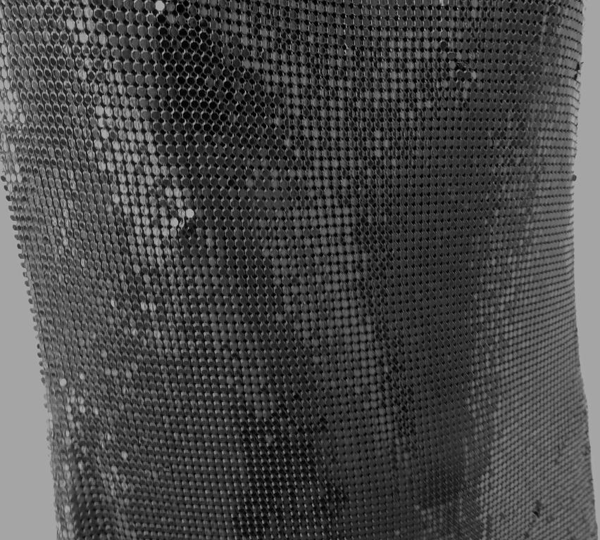 Women's Balmain Sheer Black Chainmail Gown For Sale
