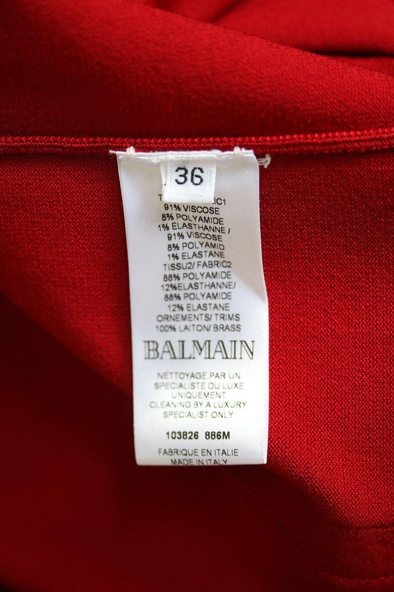 Balmain Sheer-Panel Mini Dress For Sale at 1stDibs