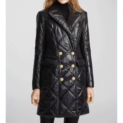 Balmain Shiny Double Breasted Puffer Coat