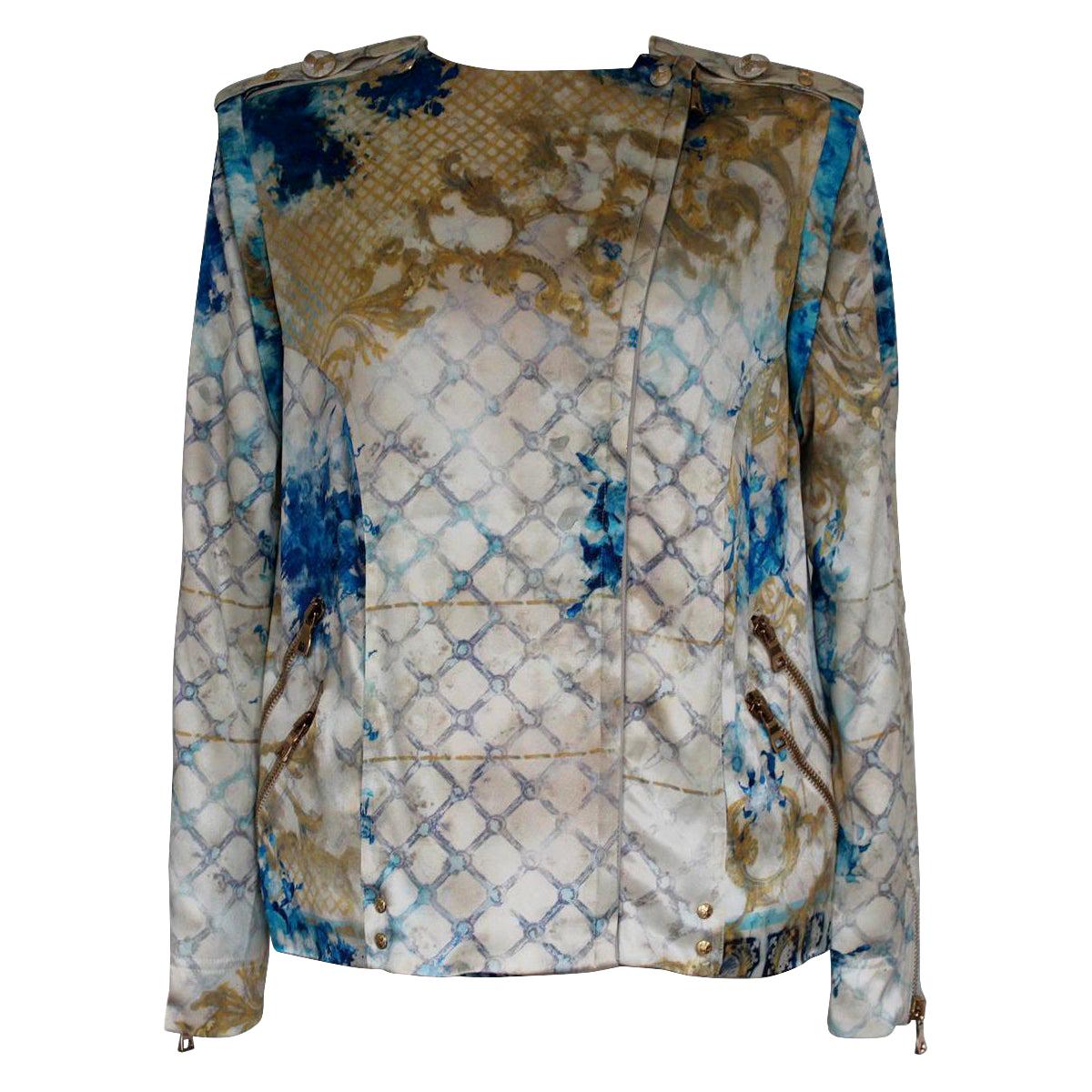 Balmain Silk Jacket 42 For Sale
