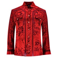 Camicia stampata in seta Balmain
