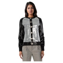 Balmain Silver & Black Sequin Jacket Size S