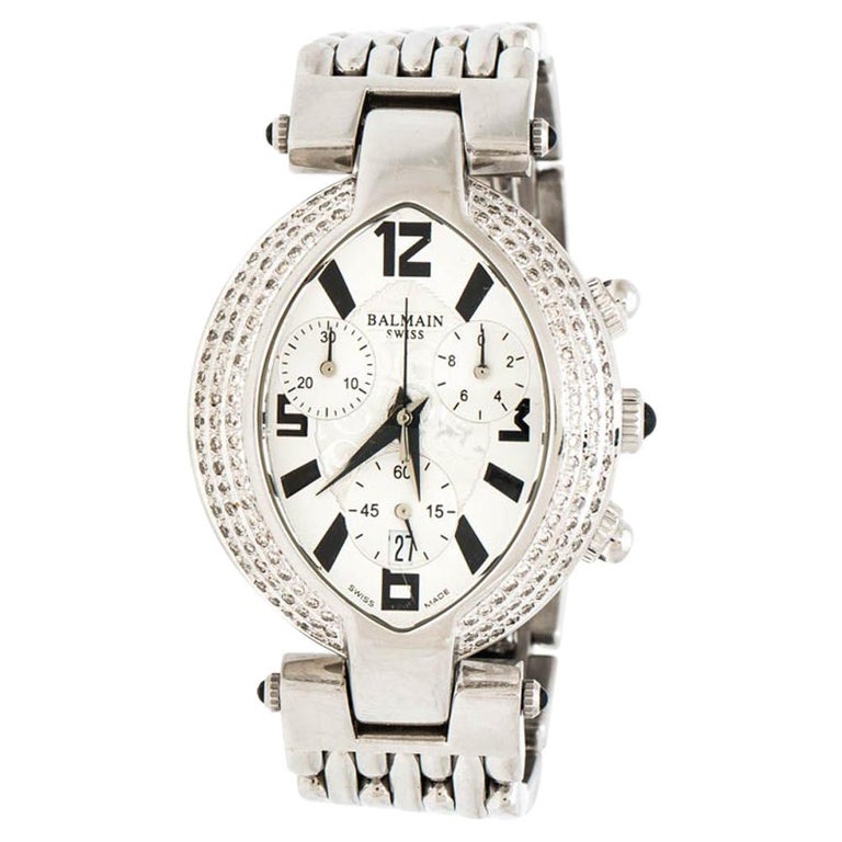 Balmain Silver Excessive Chronograph 5831 Women's Wristwatch 32 mm For ...