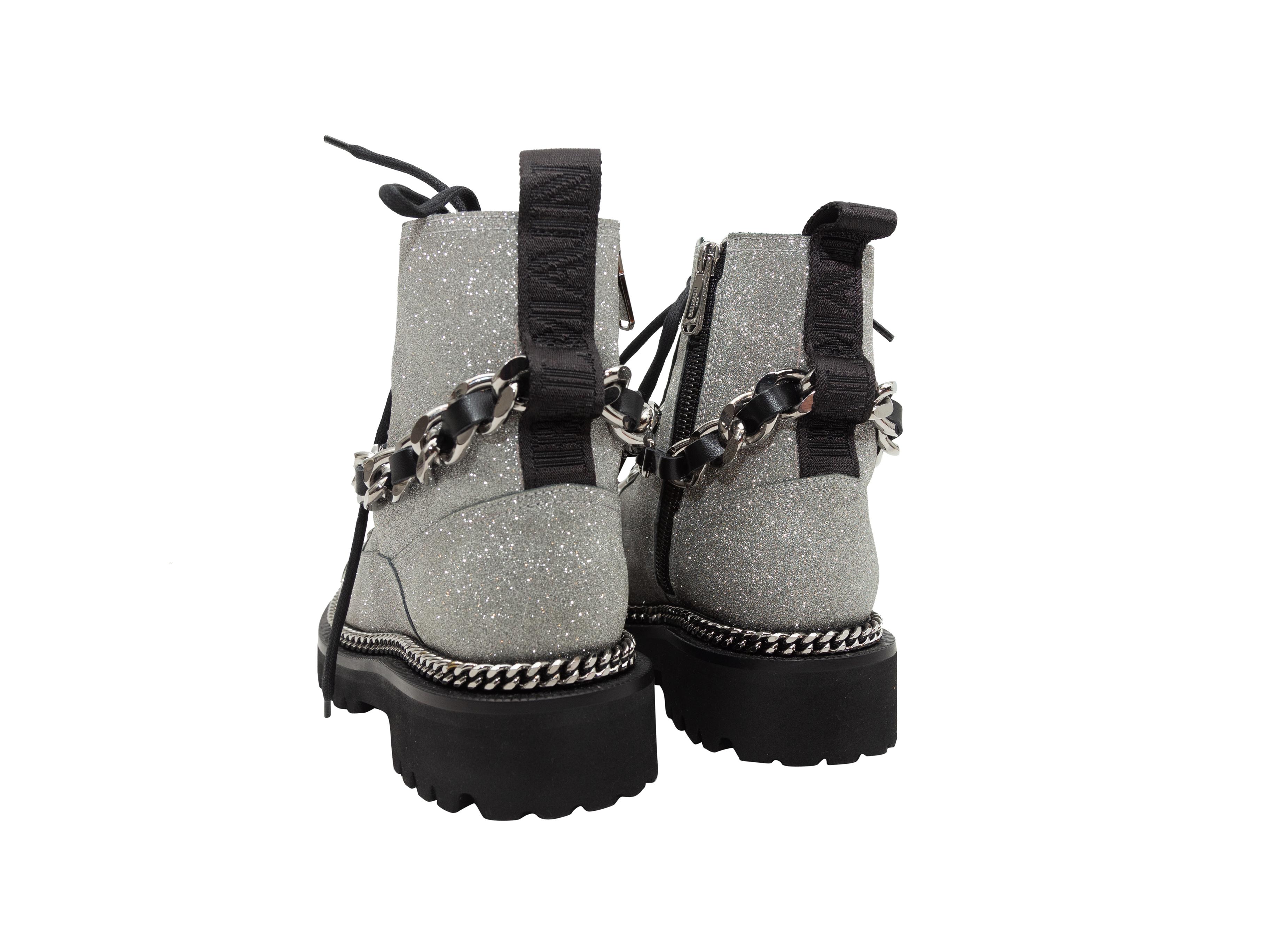 glitter military boots
